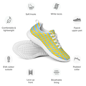 Blue Checkered Athletic Shoes - Lightweight Flyknit - Dipaliz - Sneakers