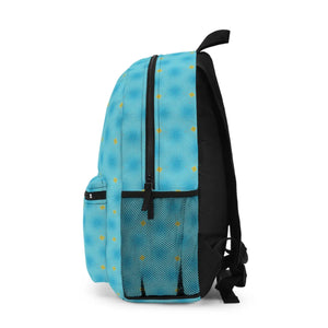 Roomy Blue Pattern Backpack - Eco-friendly Gifts - Dipaliz - Backpacks