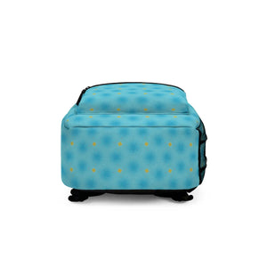Roomy Blue Pattern Backpack - Eco-friendly Gifts - Dipaliz - Backpacks