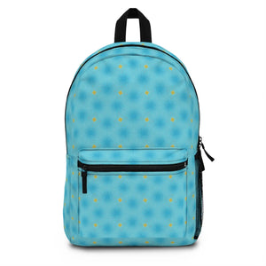 Roomy Blue Pattern Backpack - Eco-friendly Gifts - Dipaliz - Backpacks