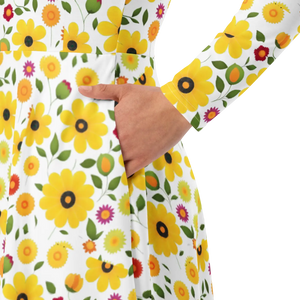 Print Long Sleeve Midi Dress – Fiesta Style - Dipaliz - Dresses - Xs