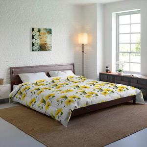 Yellow Morning Glory Quilt - Soft Lightweight Bedding - Dipaliz - Quilts & Comforters