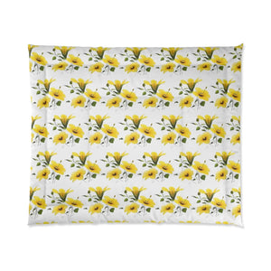 Yellow Morning Glory Quilt - Soft Lightweight Bedding - Dipaliz - Quilts & Comforters