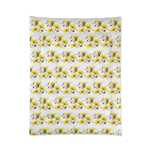 Yellow Morning Glory Quilt - Soft Lightweight Bedding - Dipaliz - Quilts & Comforters
