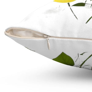 Yellow Morning Glory Polyester Throw Pillow - Dipaliz - Pillows