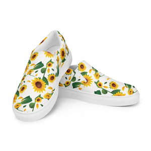 Vibrant Canvas Shoes - Yellow Sunflowers Women’s Slip - Dipaliz - Sneakers