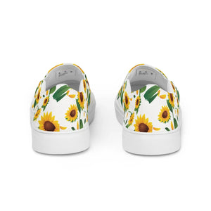 Vibrant Canvas Shoes - Yellow Sunflowers Women’s Slip - Dipaliz - Sneakers
