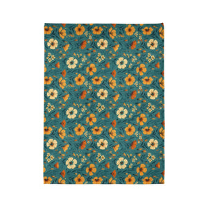 Yellow Wild Flowers Soft Polyester Blanket - Dipaliz - Blankets