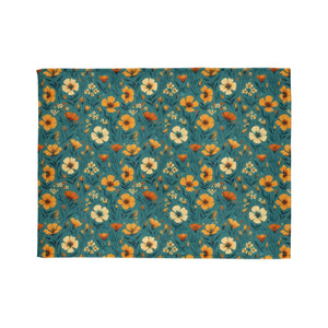 Yellow Wild Flowers Soft Polyester Blanket - Dipaliz - Blankets