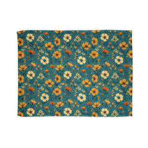 Yellow Wild Flowers Soft Polyester Blanket - Dipaliz - Blankets