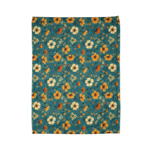 Yellow Wild Flowers Soft Polyester Blanket - Dipaliz - Blankets