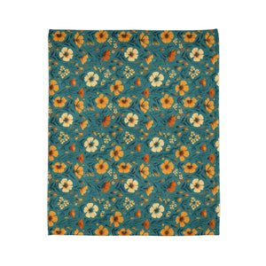 Yellow Wild Flowers Soft Polyester Blanket - Dipaliz - Blankets