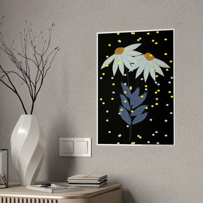Dipaliz’s Dazzling Blue Flower Gloss Posters: Elevate Your Space! - Poster