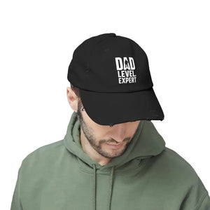 Distressed Hats Dad Level Expert Style Father’s Day - Dipaliz - Black / one Size