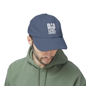Distressed Hats Dad Level Expert Style Father’s Day - Dipaliz - Scotland Blue / one Size