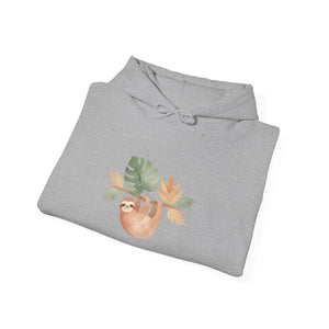 Cozy Tropical Sloth Hoodie - Double-lined Hood - Dipaliz - Hoodies - s