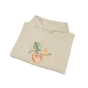 Cozy Tropical Sloth Hoodie - Double-lined Hood - Dipaliz - Hoodies - s