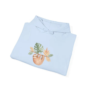 Cozy Tropical Sloth Hoodie - Double-lined Hood - Dipaliz - Hoodies - s
