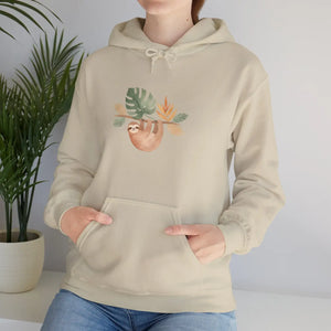 Cozy Tropical Sloth Hoodie - Double-lined Hood - Dipaliz - Hoodies - s
