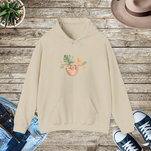 Cozy Tropical Sloth Hoodie - Double-lined Hood - Dipaliz - Hoodies - s