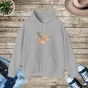 Cozy Tropical Sloth Hoodie - Double-lined Hood - Dipaliz - Hoodies - s
