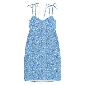 Floral Capri Blue Midi Dress – Effortlessly Chic Style - Dipaliz - Dresses - Xs