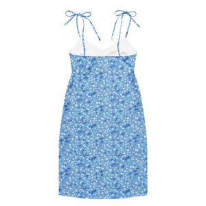Floral Capri Blue Midi Dress – Effortlessly Chic Style - Dipaliz - Dresses - Xs