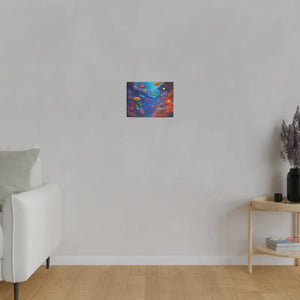 Psychedelic Shoal Matte Canvas - Colorful Fish Wall Art - Dipaliz - Posters Prints & Visual Artwork