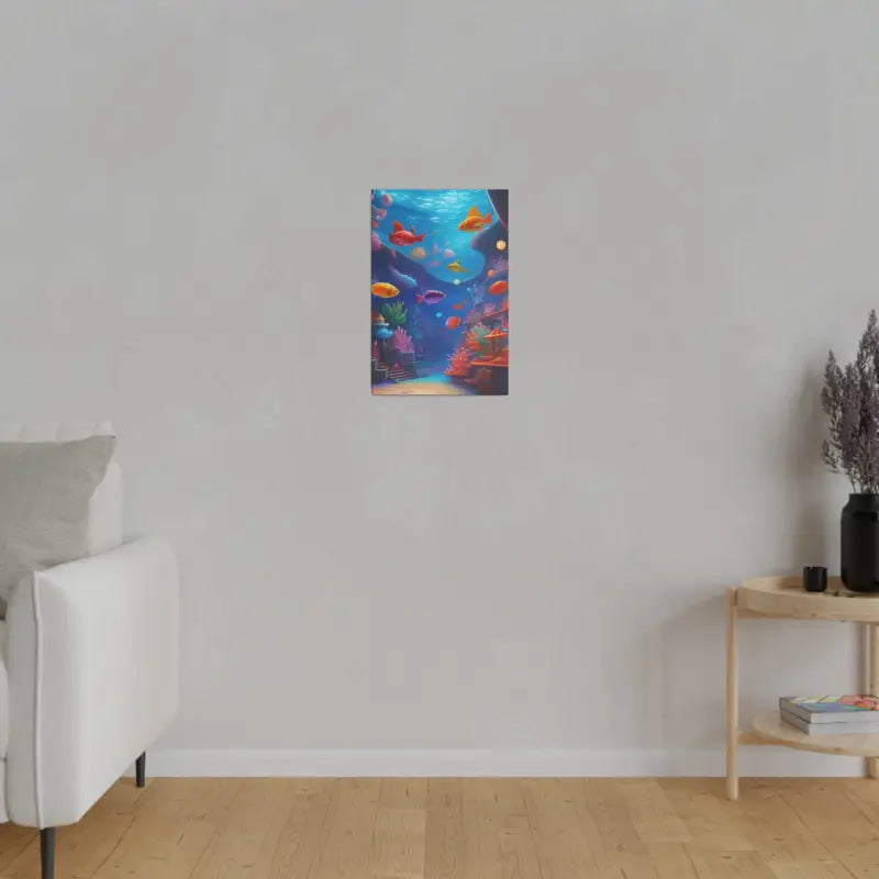 Dive Into Colorful Bliss: Psychedelic Shoal Matte Canvas Art