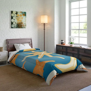 Ocean Starfish Fishes Quilt - Cozy Soft Bedding - Dipaliz - 68’’ × 92’’ - Quilts & Comforters