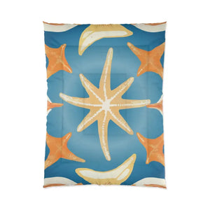 Ocean Starfish Fishes Quilt - Cozy Soft Bedding - Dipaliz - Quilts & Comforters