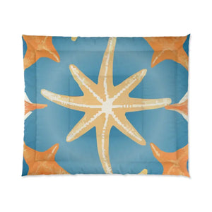 Ocean Starfish Fishes Quilt - Cozy Soft Bedding - Dipaliz - Quilts & Comforters