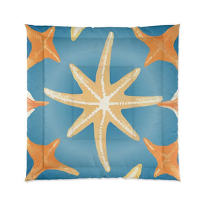 Ocean Starfish Fishes Quilt - Cozy Soft Bedding - Dipaliz - Quilts & Comforters