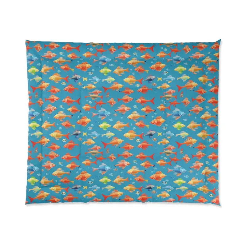 Dive Into Dreamland with Dipaliz Fishes Polyester Comforter - Home Decor