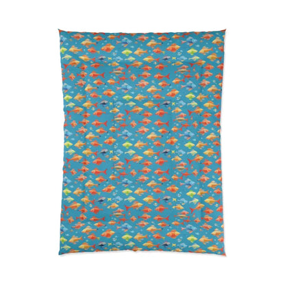 Dive Into Dreamland with Dipaliz Fishes Polyester Comforter - Home Decor