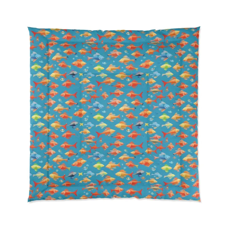 Dive Into Dreamland with Dipaliz Fishes Polyester Comforter - Home Decor