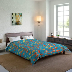 Fishes Polyester Marine Comforter - Cozy Ocean Style - Dipaliz - 88’’ × - Quilts & Comforters