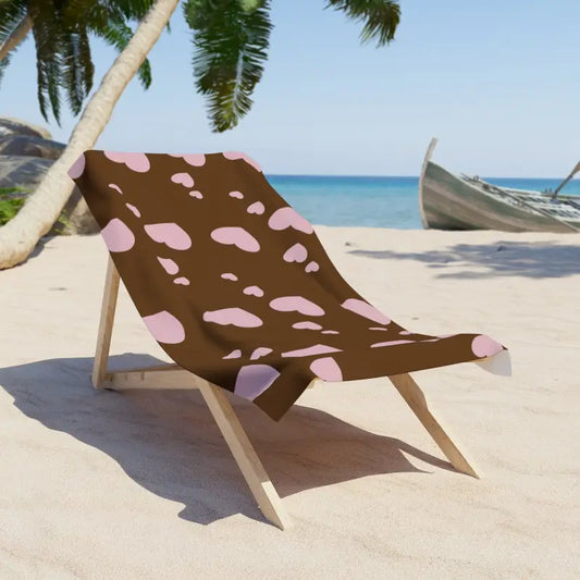 Dive Into Luxury With Luxurious Pink Hearts Beach Towel - 30’ × 60’