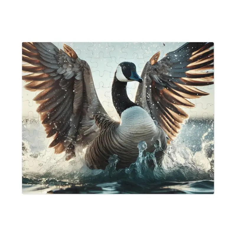 Goose Fluttering Jigsaw Puzzle: Dive Into Relaxation - 10’’ × 8’’ (110 Pcs) Puzzle