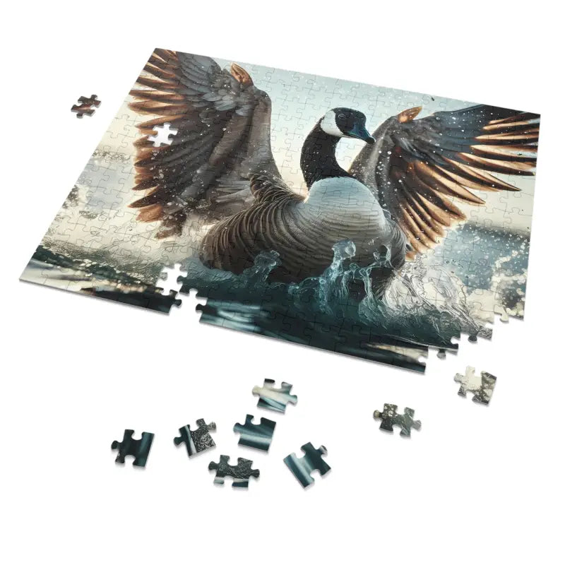 Goose Fluttering Jigsaw Puzzle: Dive Into Relaxation - 14’’ × 11’’ (252 Pcs) Puzzle