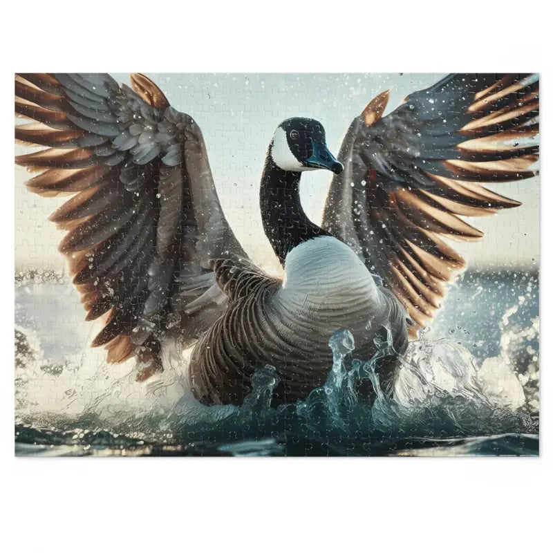 Goose Fluttering Jigsaw Puzzle: Dive Into Relaxation - 21’’ × 15.5’’ (500 Pcs) Puzzle