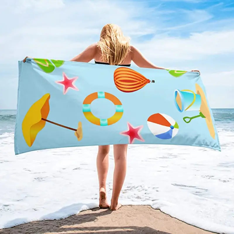 Ultimate Beach Ball Towel: Luxurious Water Absorbent & Stylish - Towels