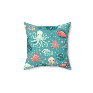 Marine Animals Polyester Pillows - Ocean Style Decor - Dipaliz - 14’’ × - Throw