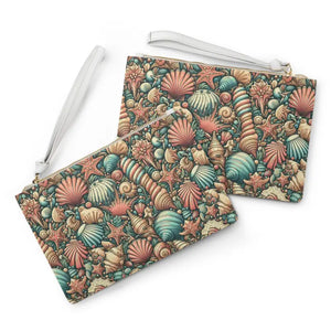 Clutch Bag Saffiano Pattern Finish Sea Shells Design - Dipaliz - one Size - Bags
