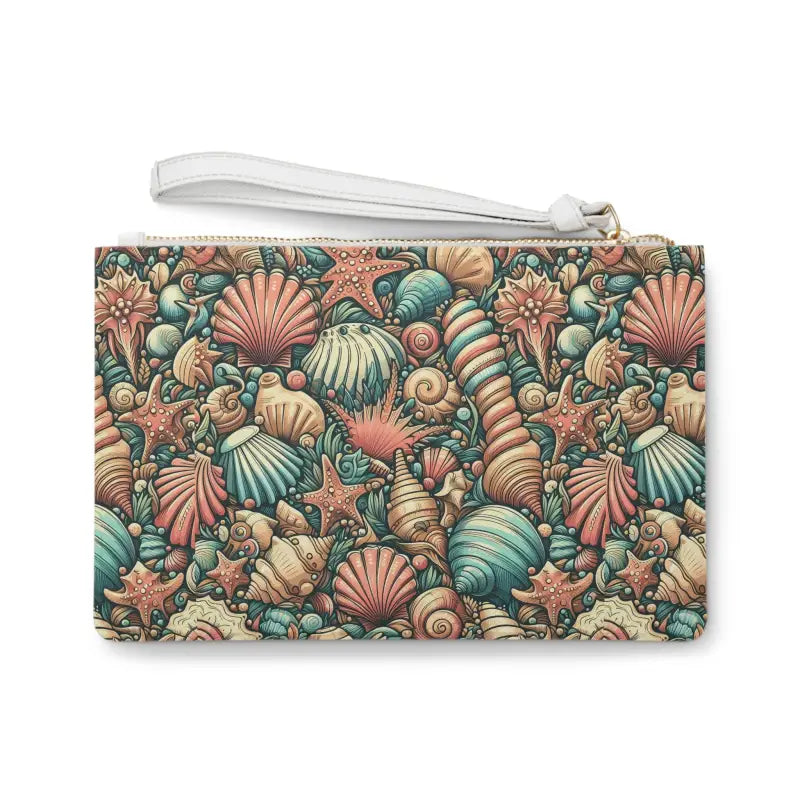 Dive Into Style with the Sea Shells Clutch Bag - one Size Bags