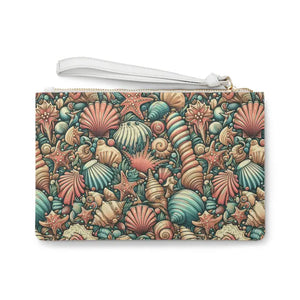 Clutch Bag Saffiano Pattern Finish Sea Shells Design - Dipaliz - one Size - Bags