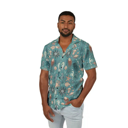 Dive Into Summer: Vibrant Hawaiian Camp Shirt with Marine Flair - Shirts