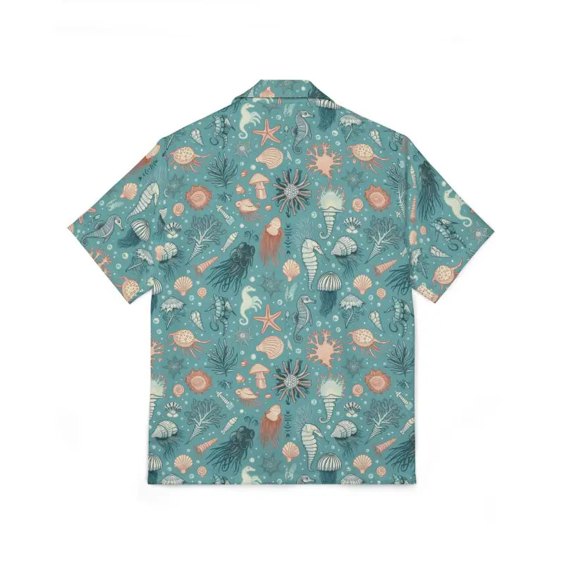 Dive Into Summer: Vibrant Hawaiian Camp Shirt with Marine Flair - Shirts