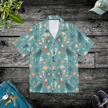 Dive Into Summer: Vibrant Hawaiian Camp Shirt with Marine Flair - Xs Shirts