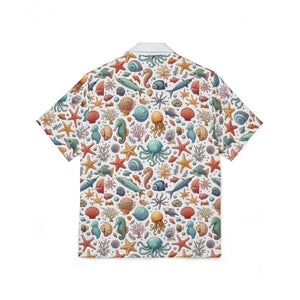 Hawaiian Camp Shirt - Sea Horse Dye Sublimation Print - Dipaliz - Shirts